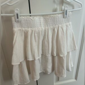 White layered skirt.